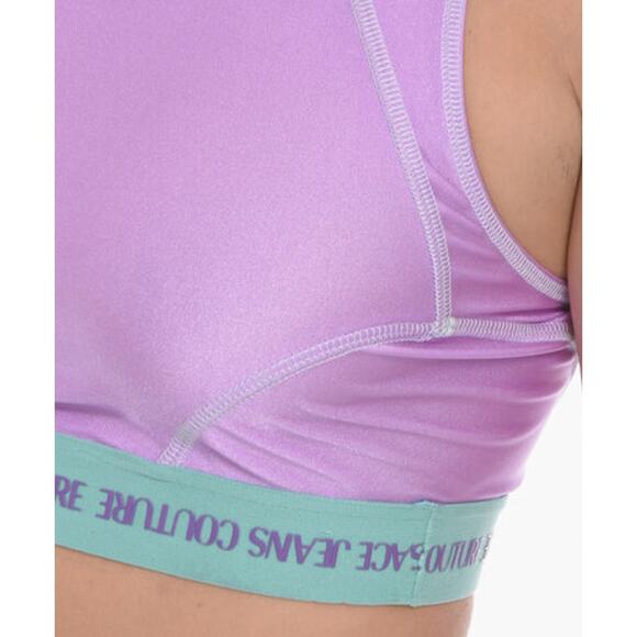Versace JEANS COUTURE Visible Stitching Sports Top Lilac - Picture 5 of 11